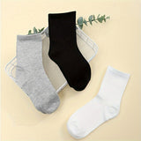 6 pares de calcetines con estampado de rayas, calcetines deportivos y de tubo medio, medias y calcetería para mujer