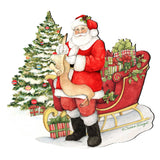 Christmas Wishlist Santa Door Decor by Susan Winget - Christmas Santa Snowman Decor - 8471101H-SW