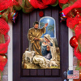 Decoración para puerta del Nacimiento "Gloria a Dios" de D. Gelsinger - Decoración navideña del Nacimiento - 8461045H-DG