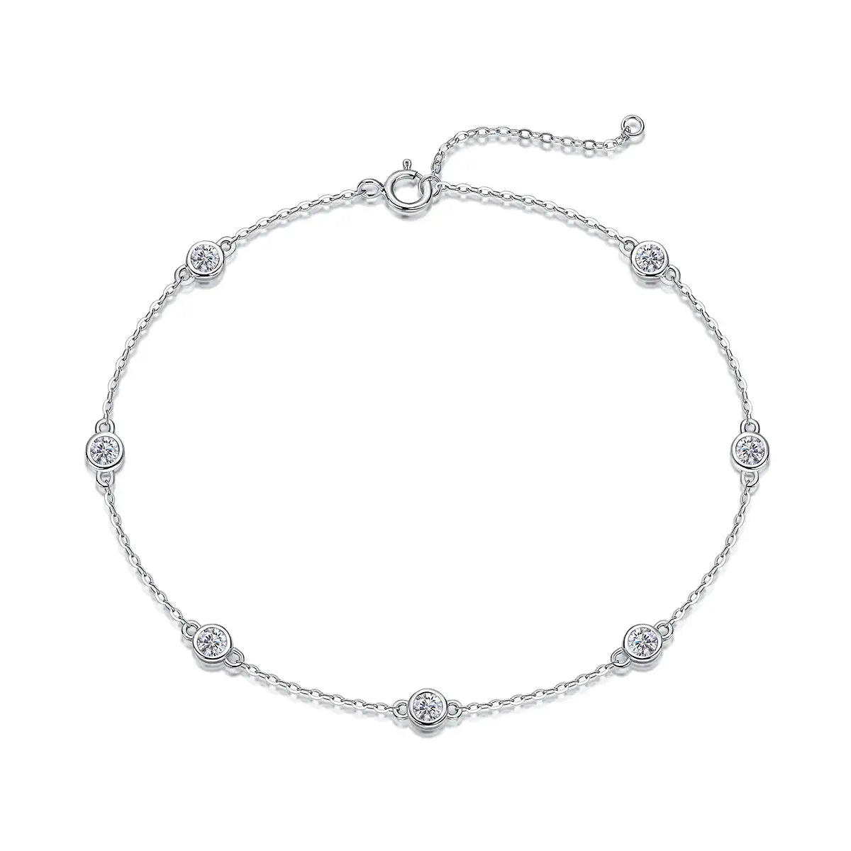 Smart Bubble Luxury Fashion Mossan Diamond S925 Silver Bracelet Comparable To Natural Diamonds - Lootquake
