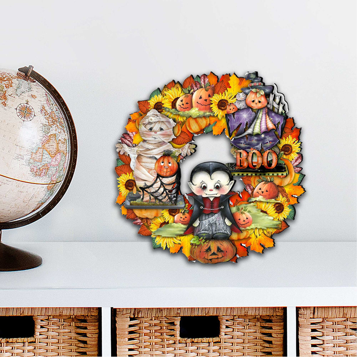 Corona de Halloween para puerta de G. DeBrekht - Decoración de Halloween para Acción de Gracias - 8185316H