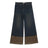 Brown Blue Nano Water Foot Washing Mouth Reverse Stitching Raw Hem Jeans - Lootquake