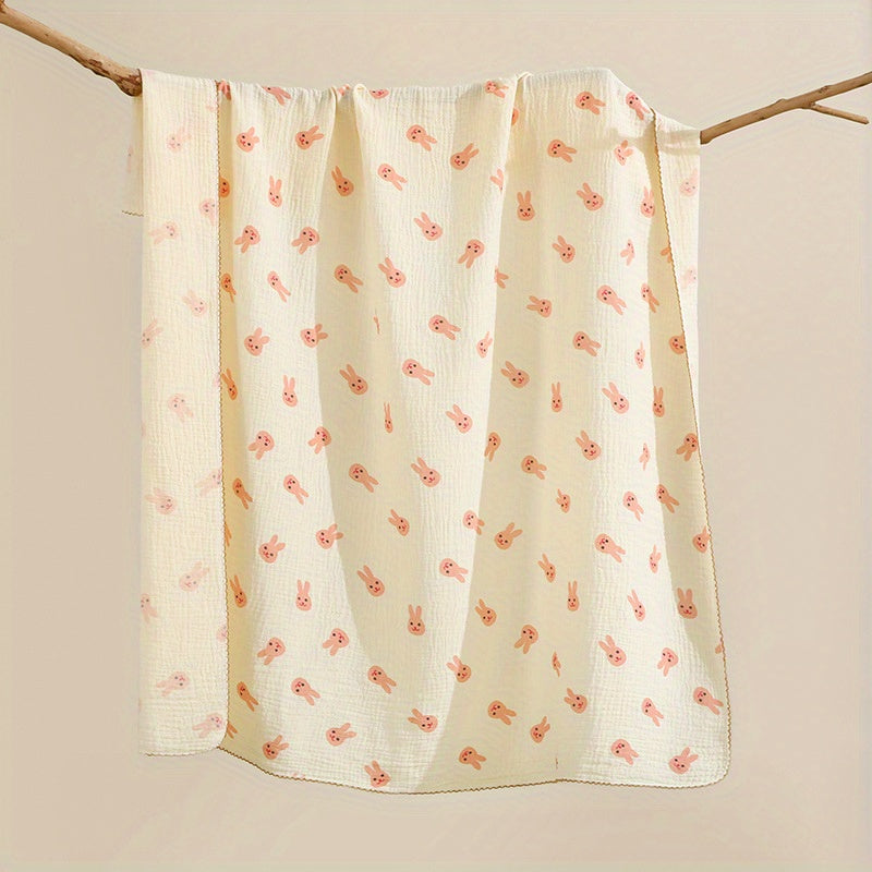 1pc Soft and Breathable Baby Muslin Swaddle Blanket for Boys and Girls - Cute Print Design - Perfect Newborn Baby Gift for Christmas