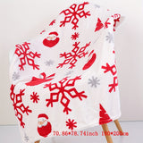 1 manta navideña de felpa, suave y cómoda, ideal para sofá, oficina, cama, camping, viajes, regalo de Navidad.