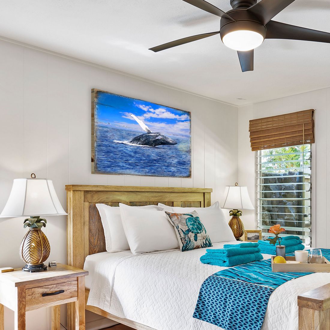 Whale Wood Wooden Coastal Wall Art by Nature Wonders - Coastal Sea-Life Decor - 95257B