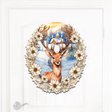 Majestic Forest Deer Holiday Door Decor by G. Debrekht - Christmas Decor - 8611065H