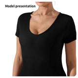 Women's Fashion Simple Solid Color Bodysuit - Lootquake