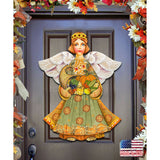Fall Angel Thanksgiving Halloween Door Decor by G. DeBrekht - Thanksgiving Halloween Decor - 8155232H
