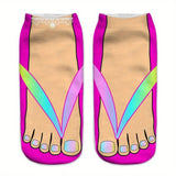 6 Pairs 3D Colorful Toe Slipper Socks, Funny & Trendy Low Cut Ankle Socks, Women's Stockings & Hosiery