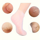 Calcetines hidratantes de gel ultrasuave para mujer (2 o 4 unidades): hidratan los pies secos, suavizan los talones agrietados y exfolian la piel áspera para una suavidad sedosa. Perfectos para pedicura de spa, cuidado personal y uso diario.