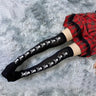 Medias altas con estampado cruzado, calcetines ajustados por encima de la rodilla estilo JK, medias y calcetería para mujer