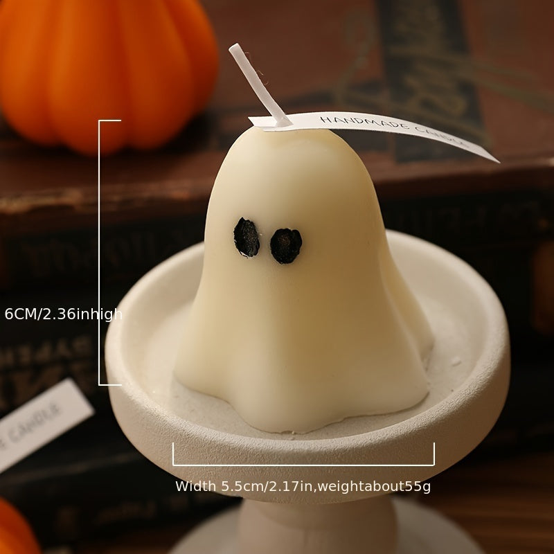 Coffret de 6 bougies parfumées fantômes effrayants pour Halloween, aromathérapie sans fumée avec mèche en coton, paillettes, idéal pour la décoration et les cadeaux de Noël.