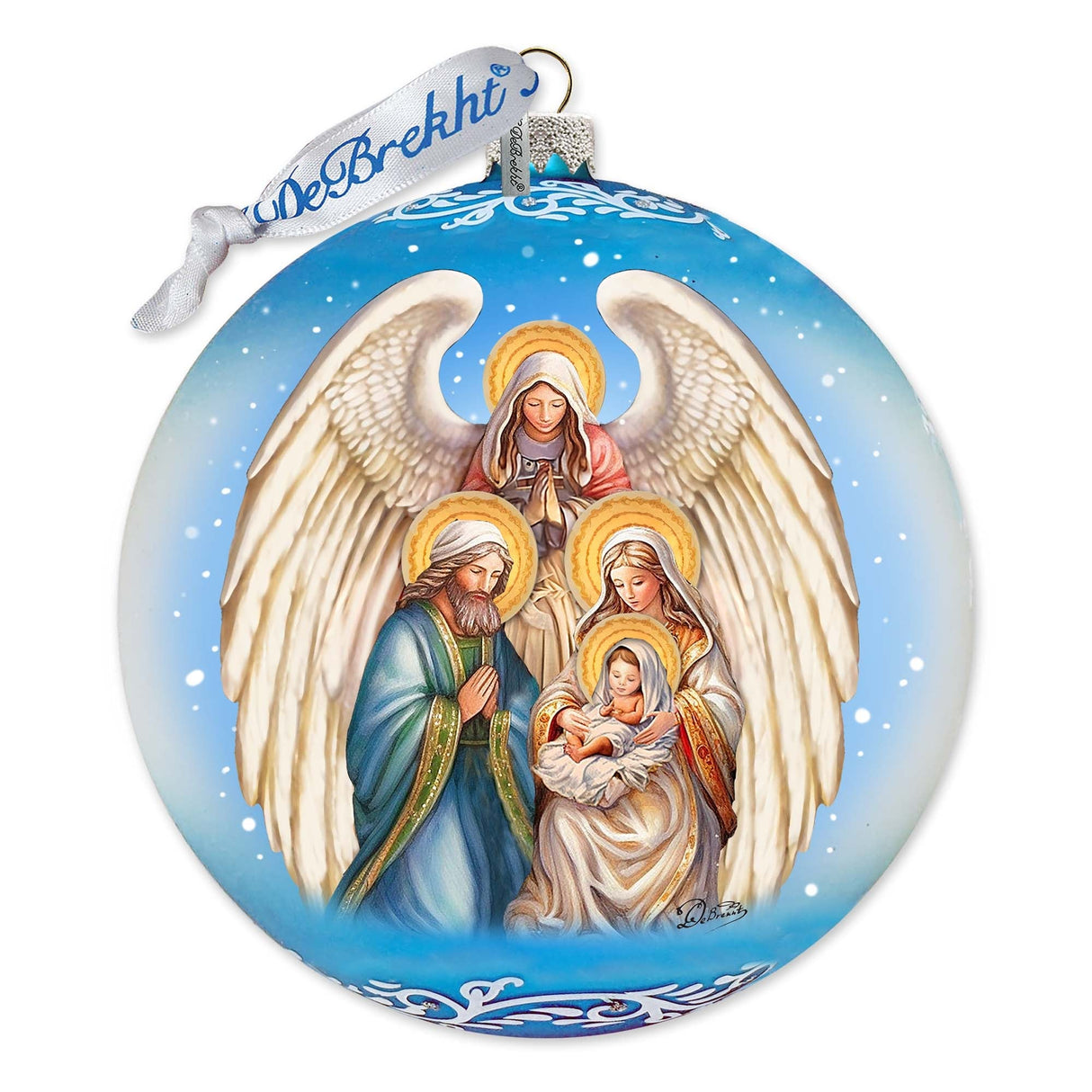 Adorno de cristal grande para la Natividad con la Divina Presencia del Ángel, de G. Debrekht - Decoración navideña - 73934