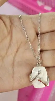 Unique Square Baroque Pearl Couple Pendant Necklace Valentines Day Lover Gift Party Jewelry - Lootquake