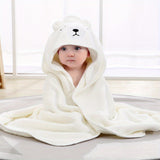 Snuggly Soft Baby Towel - Adorable Animal Bathrobe/Blanket, Ultra Absorbent Microfiber Coral Fleece, 80x80cm Perfect for Boys & Girls