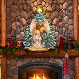 Decoración navideña para puerta con la Natividad de la Sagrada Familia, de G. Debrekht - 8611042H