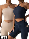 2 Pieces Sports Bra Athletic Running Sports Bra - Lootquake
