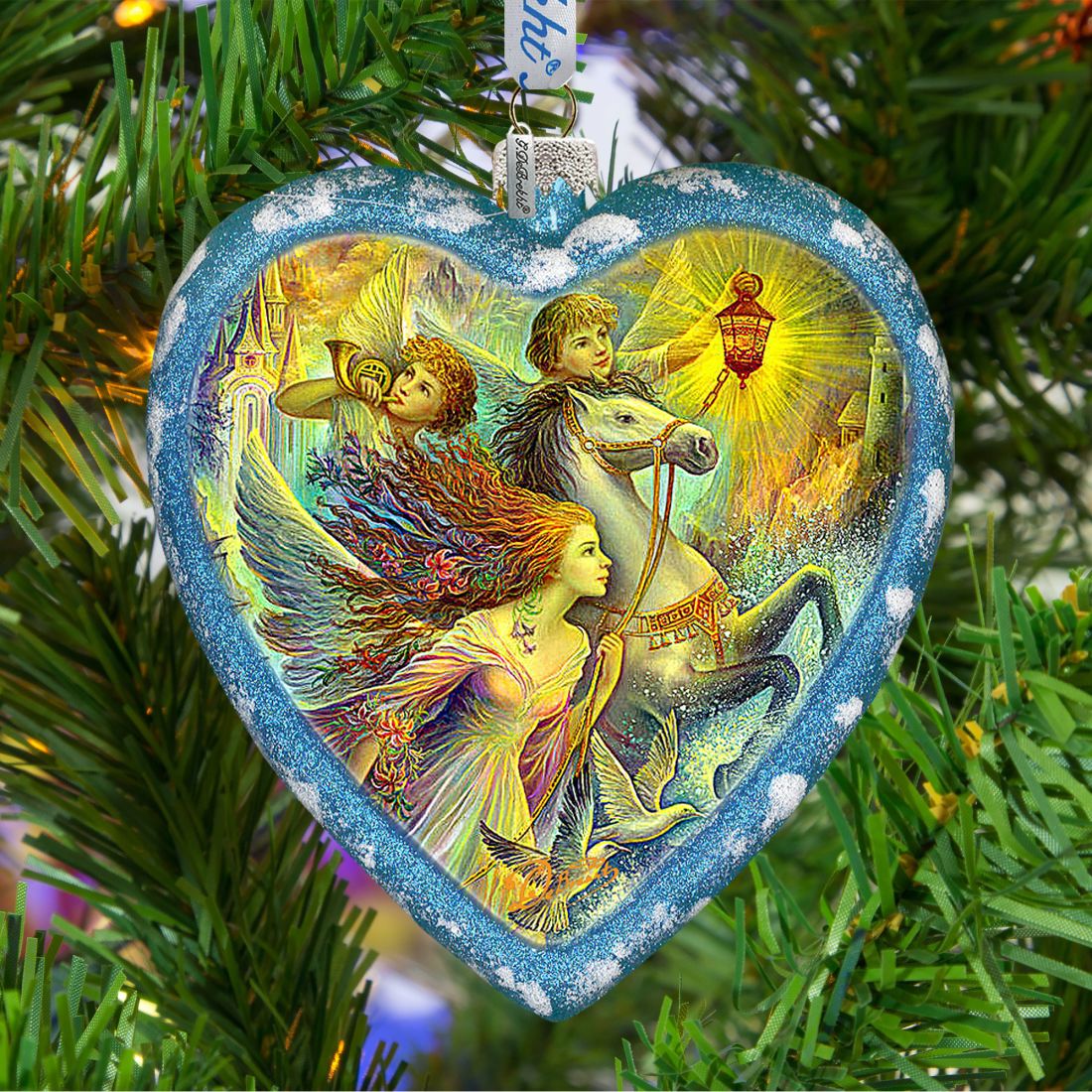 Christmas Night Glass Ornament Limited Edition by Strelkina at G. DeBrekht - Christmas Decor - 738-087-ST