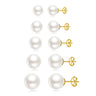 JINEAR 5 Pairs Pearl Earrings Set 14k Gold Pearl Sutd Earrings for Women Dainty Pearl Earrings Tiny Small Pearl Stud Earrings Wedding Earrings Mothers Day for Gift - Lootquake
