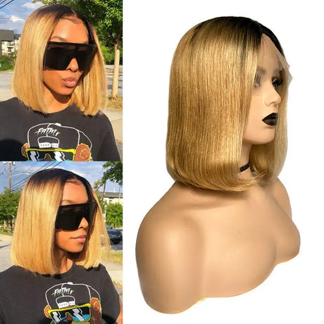 Color Bob Head Real Hair Headgear - Lootquake