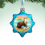 Sea Otter Mercury Glass Ornament by G. DeBrekht - Coastal Holiday Decor - 777377