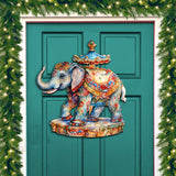 Carousel Elefant Holiday Door Decor  by G. Debrekht - Christmas Decor - 8611029H