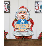 Merry Christmas Door Decor by G. DeBrekht - Christmas Santa Snowman Decor - 8117810H-MC