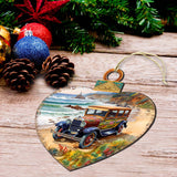 Coastal Decorations - Beach Cruiser Wooden Ornaments by G. Debrekht Coastal Holiday Decor - 8688175