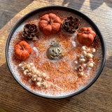 Bougie parfumée à la citrouille d'Halloween fabriquée à la main dans un pot en fer - Parfaite pour la décoration intérieure, l'aromathérapie et les célébrations saisonnières