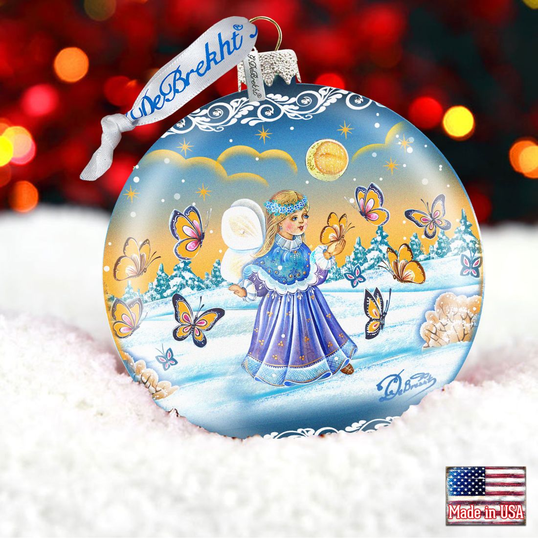 Butterfly Fairy Glass Ornament Limited Edition by G. DeBrekht - Christmas Decor - 73848