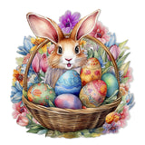 Bunny in a Basket Holiday Door Decor by G. Debrekht - Easter Spring Decor - 8652764H