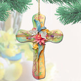Easter Cross with Doves Wooden Ornaments by G. DeBrekht Easter Spring Decor - 8688167