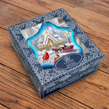 Adorno de cristal con forma de copo de nieve en forma de trineo de D. Gelsinger - Decoración navideña de Papá Noel y muñeco de nieve - 754-104-DG