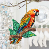 Coastal Decorations - Parrot Wooden Ornaments by G.Debrekht Coastal Holiday Decor - 8688204