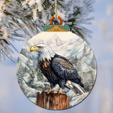 Bald Eagle Majesty Wooden Ornaments by G.Debrekht - Wildlife Holiday Decor - 870059
