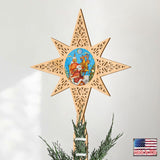 Adorno para la azotea del árbol de Navidad de G.DeBrekht - Decoración navideña de Papá Noel y muñeco de nieve - 89494