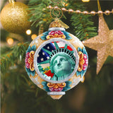 Statue of Liberty Sculpted Hand-Painted Christmas Ornament by G. DeBrekht - American Christmas Decor - 6103401