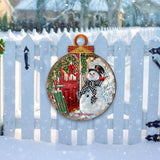 Decoración navideña para puerta con muñeco de nieve de D. Gelsinger - 8421127H-DG