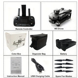 Nuevo dron W5, transmisión de imagen digital de larga distancia (5900 metros), motor sin escobillas superpotente, estabilizador electrónico antivibración de tres ejes EIS, posicionamiento preciso GPS en exteriores, cámara 4K HD, ángulo de visión de 360°.