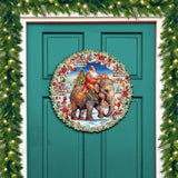 Decoración navideña para puerta con Papá Noel y elefante de G. Debrekht - Decoración navideña - 8611043H