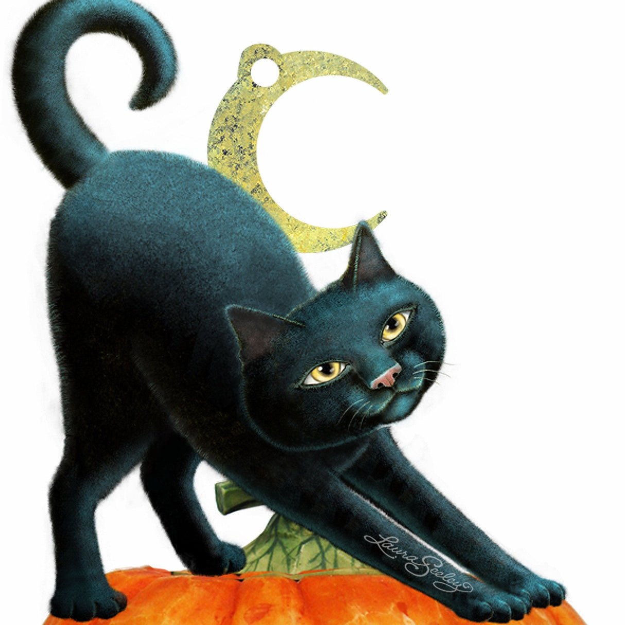 Decoración de Halloween con un gato espeluznante para la puerta, de Laura Seeley - Decoración de Halloween para Acción de Gracias - 8512054-2H