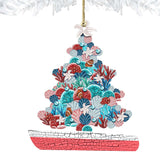 Coastal Boat Tree Wooden Ornaments by G. DeBrekht - Coastal Holiday Decor - 8193149-2