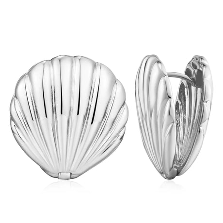 LILIE&WHITE Silver Shell Stud Earrings for Women Ocean Earrings Beach Earrings Hypoallergenic Earrings Fashion Jewelry Present Earrings - Lootquake