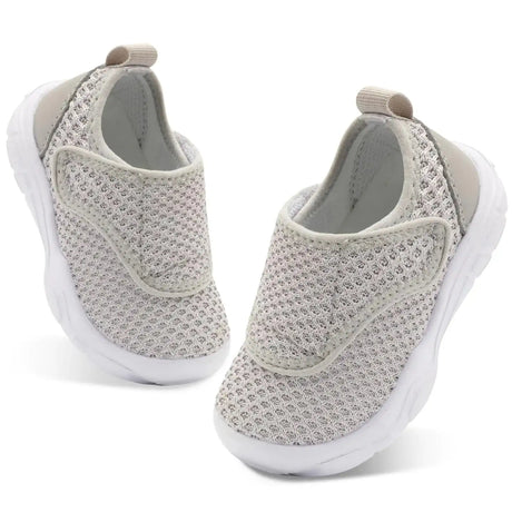 BARERUN Girls Sneakers Kids Sneakers Toddler Sneakers Toddler Tennis Shoes Toddler First Shoes Toddler Running Shoes Toddler Walking Shoes Grey Toddler Size 8 - Lootquake