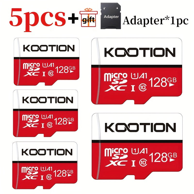 [10 cartes TF haute vitesse] KOOTION Lot de 10/5 cartes mémoire TF haute vitesse UHS-I C10 U1 64 Go 32 Go 512 Mo avec adaptateur SD | Mini carte SDXC pour smartphone, tablette, ordinateur portable, caméra embarquée, drone, console de jeu