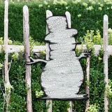 Decoración rústica para puerta con muñeco de nieve - Decoración navideña con Papá Noel y muñeco de nieve - 8198801H