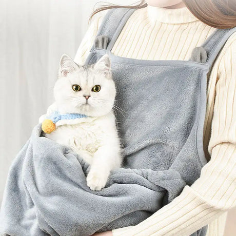 Touch The Cat Clothes Pets Apron Non-stick Anti-grab Soft Plush Camisole Pinafore For Pets - Lootquake