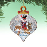 Forest Friends Wooden Ornaments by Gelsinger - Christmas Santa Snowman Decor - 8031155-DG