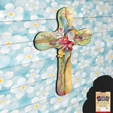 Easter Cross with Doves Holiday Door Decor by G. Debrekht - Easter Spring Decor - 8688167H