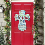 Jesus Cross Easter Door Decor by G. DeBrekht - Easter Spring Decor - 8198715H